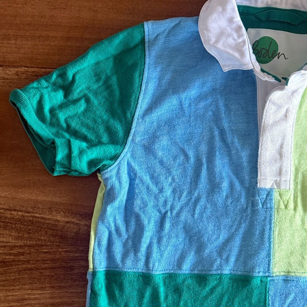 Mini Boden Colorblock Rugby Polo Boys' 7-8 - Picture 4 of 12